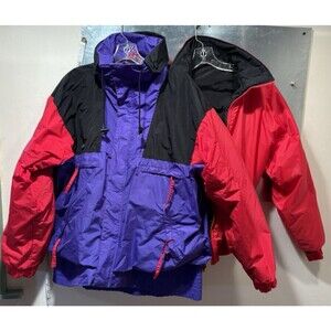 Columbia 4 in 1 Vamoose Radial Sleeve Parka, Reversible Puffer, Hood Jacket RARE